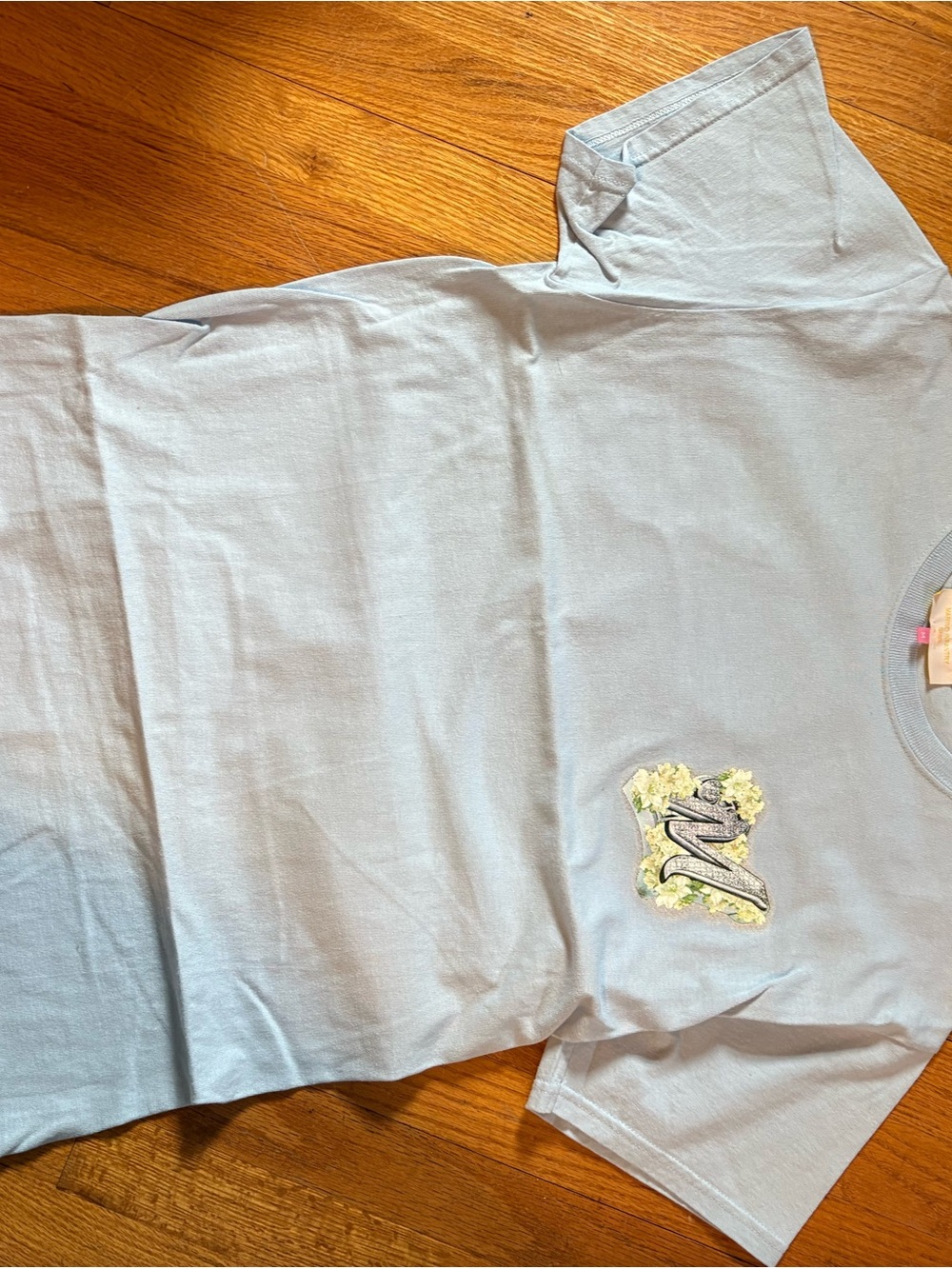 Marino Infantry Light Blue Floral Patch Short Sleeve Tee
